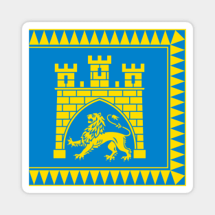 Flag of Lviv, Ukraine Magnet