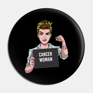 Cancer Woman Pin