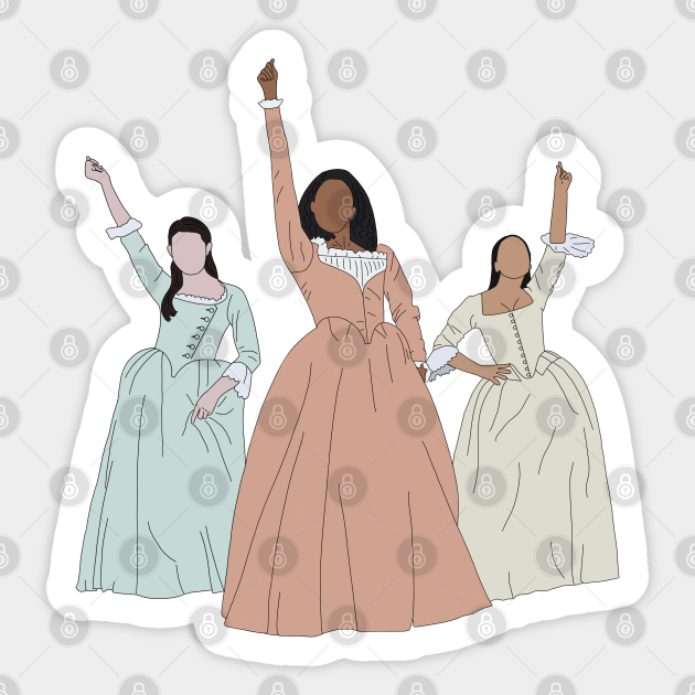 Angelica, eliza and peggy - Hamilton - Sticker