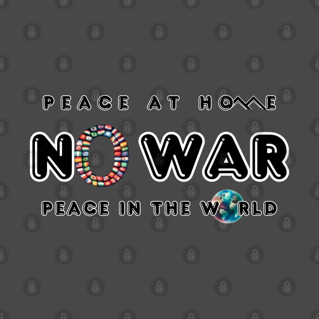 No War Peace At Home Peace in The World Slim by fazomal