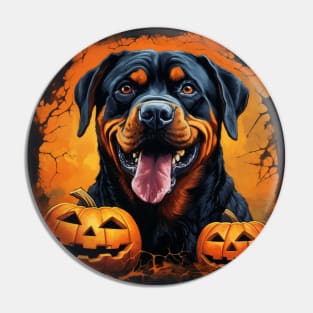 Rottweiler Halloween Design Pin