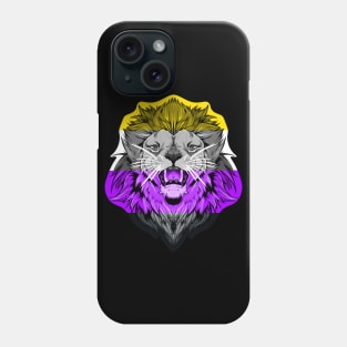 illustrated LION PRIDE series ( non binary pride flag ) Phone Case