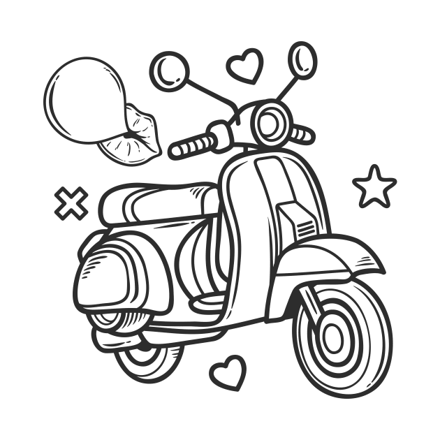 Vespa Doodle by launakey