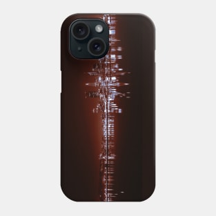 Panorama city in night with lights Phone Case