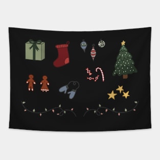 Christmas Doodle Pack - in muted colors Tapestry