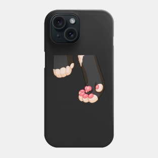 Playful Black and White Shorthair Phone Case