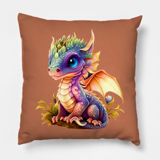 Cute Baby Dragon 3 Pillow