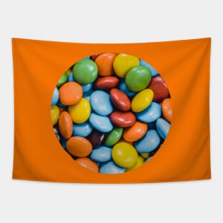 Vintage Colorful Candy Chocolate Photograph Circle Tapestry