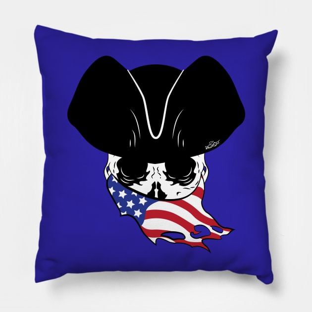 USA Pirate Logo Pillow by SEspider