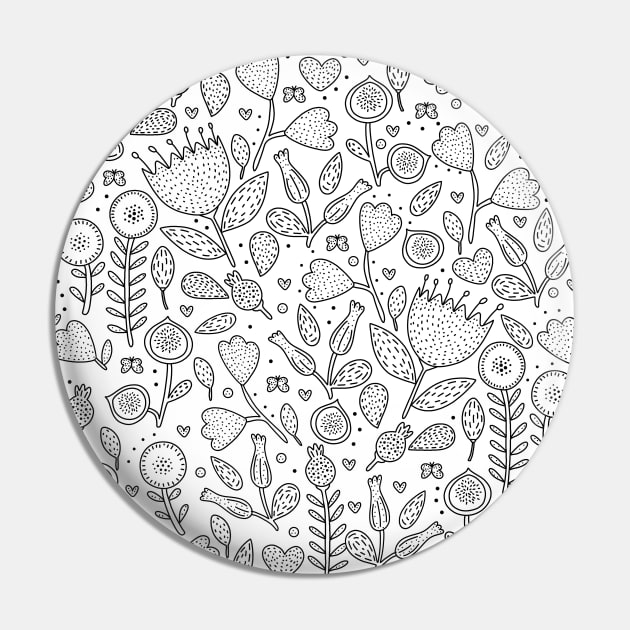 Floral pattern Pin by valentinahramov