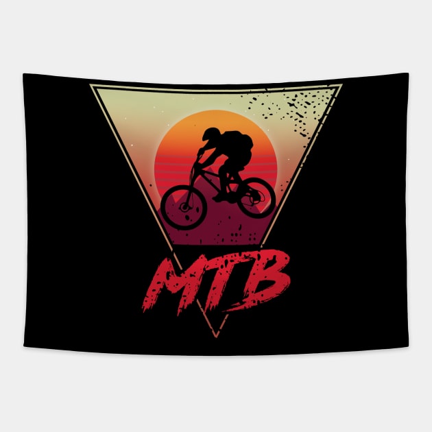 Retro Mountain Biking Tapestry by slawisa