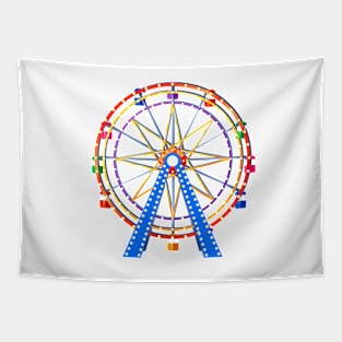 Amusement Park Ferris Wheel Tapestry