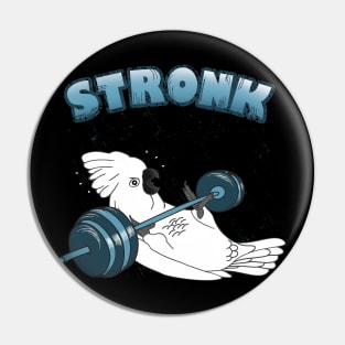 Stronk umbrella Cockatoo Fitness Parrot Workout Pin