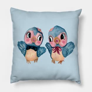 Lefton Bluebird Friends Pillow