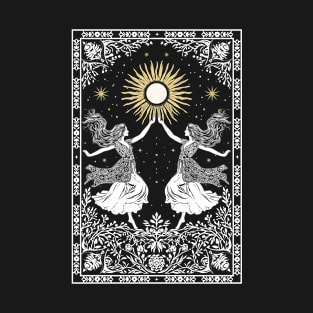 Folk Art Dancing Witches T-Shirt