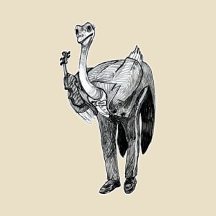 Carnival Animals - Ostrich playing Violin/Viola T-Shirt