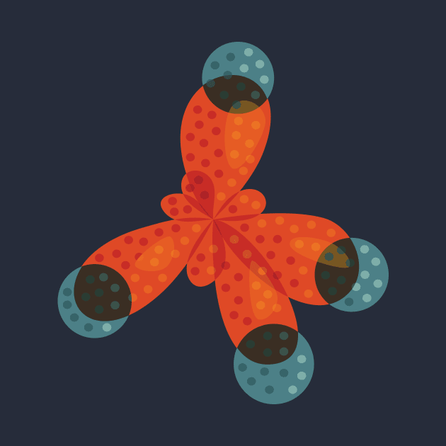 Orange methane molecule by Boriana Giormova