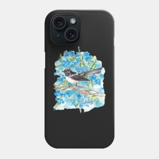 Willie Wagtail on Lechenaultia Phone Case