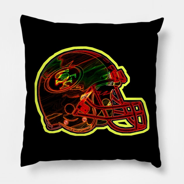 49ers helmet Pillow by Oralepinz 