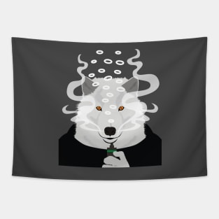 Wolf Vaping Tapestry