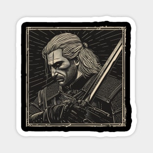 Geralt - The White Wolf Tarot Card Magnet