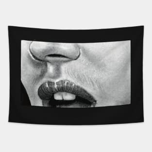 drawing insecurities mustache body positivity Tapestry