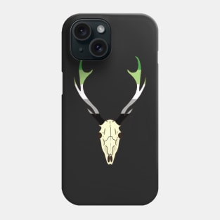 Aromantic Pride Deer Skull Phone Case