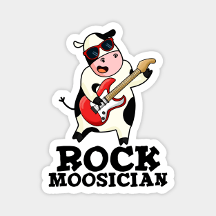 Rock Moosician Funny Cow Pun Magnet