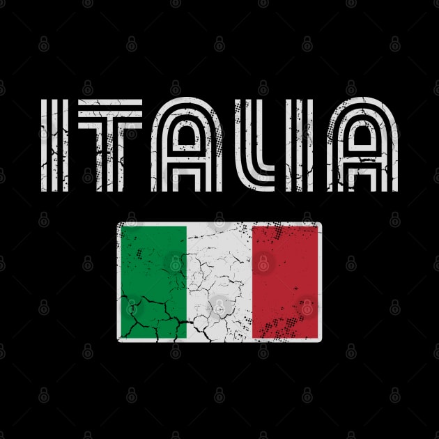 Retro Italia Flag Italian Italy Italia by E