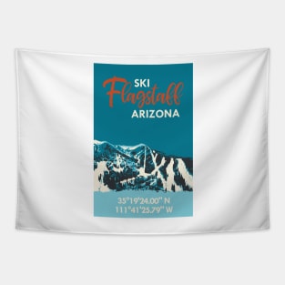 Ski Flagstaff GPS Vintage Poster Tapestry