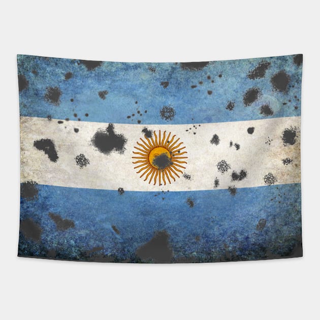 Argentina Flag Grunge Tapestry by Historia