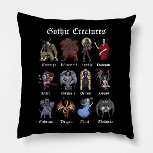 Gothic Mythical Creatures Pillow