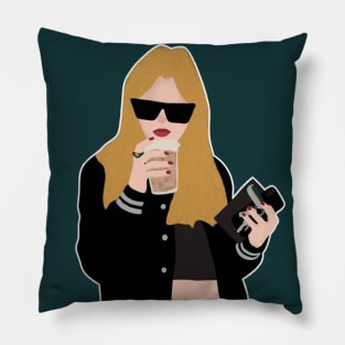 Girl with coffee Pillow