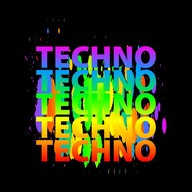 Rainbow Techno edm gay lesbian LGBT house electro raver rave by Johnny_Sk3tch