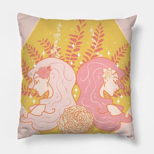 Gemini Twins (Pink) Pillow