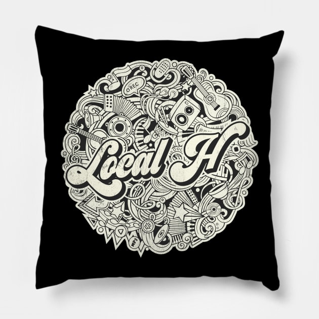 Vintage Circle - Local H Pillow by Warred Studio