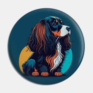 English Cocker Spaniel Portrait Pin