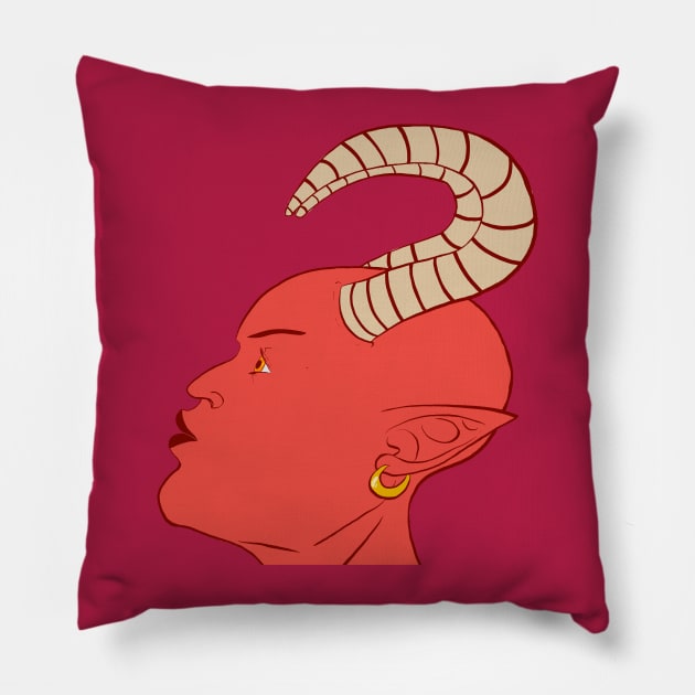 Beautifully Demonic Pillow by Raedioactive