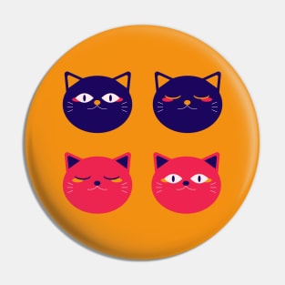 Cute Cat Faces Pin