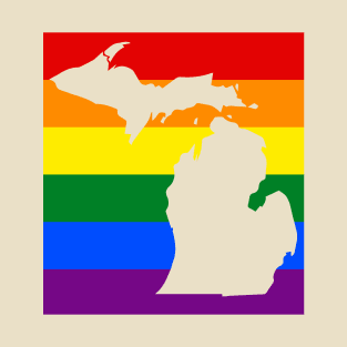 LGBTQ+ Michigan Pride Flag T-Shirt