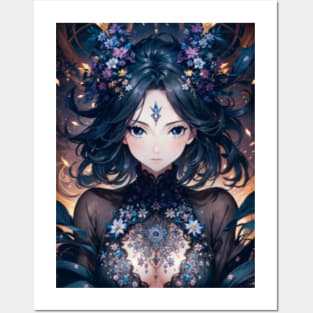 gothic anime girl dark icon, gifts. Art Board Print for Sale by
