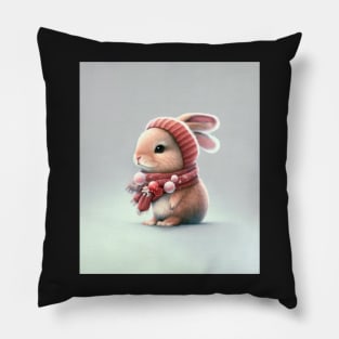 winter bunny Pillow