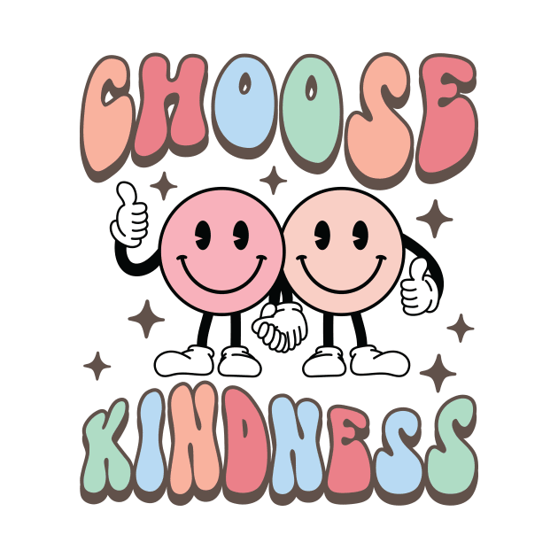 Choose Kindness Smiley Face Retro by sufian