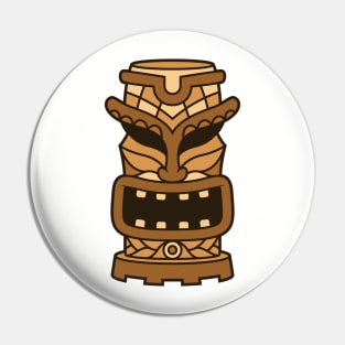 Funny Tribal Tiki Head Pin