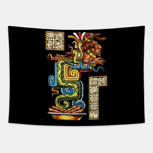 Mayan Vision Serpent Tapestry