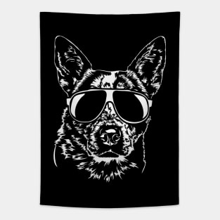 Funny Cattle Dog Heeler sunglasses cool dog Tapestry