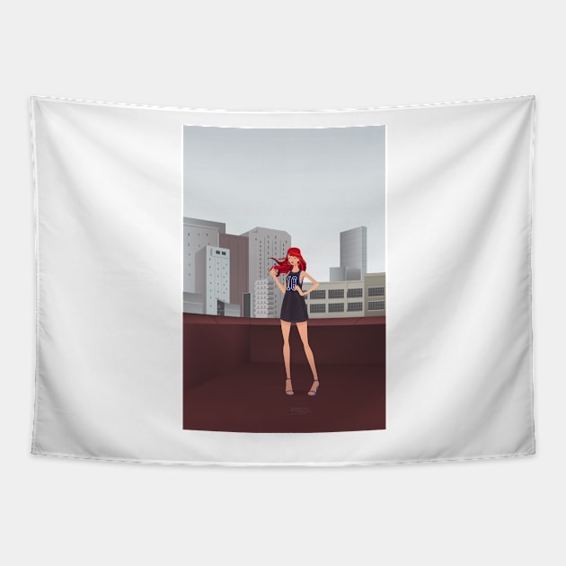 URBAN GIRL Tapestry by LEGADOVISUAL