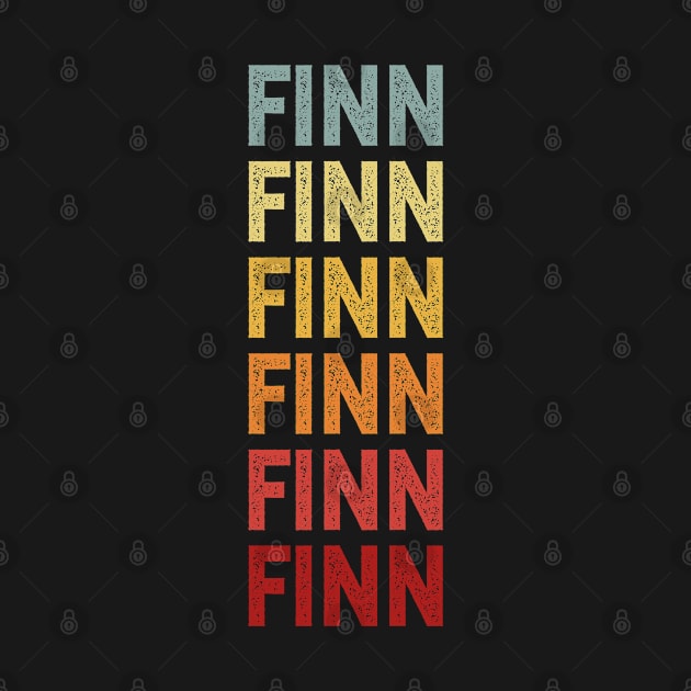 Finn Name Vintage Retro Gift Named Finn by CoolDesignsDz