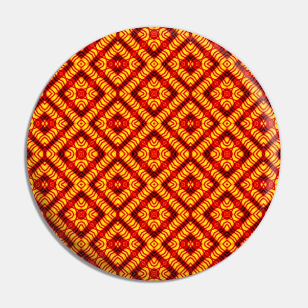 Swirly Orange Diamonds Pin by Amanda1775