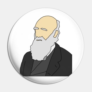 Charles Darwin Illustration Pin